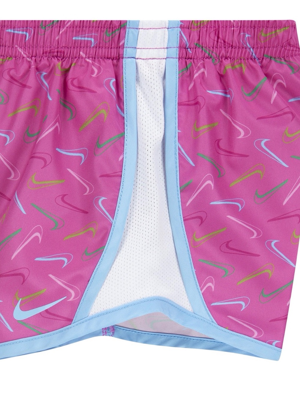 Nike Pink Swoosh-Print Girls' Athletic Shorts-Brand New With Tags